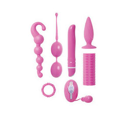 Adam And Eve Silicone Ultimate Couples Collection Pink 7 Piece Kit
